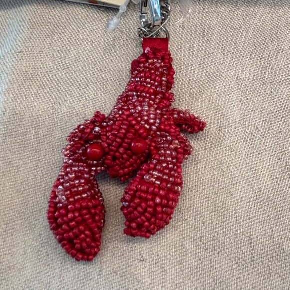 🦞Viral Beaded Red Lobster Shoulder Bag - with Lobster Charm - Made in India🦞 - Picture 8 of 12